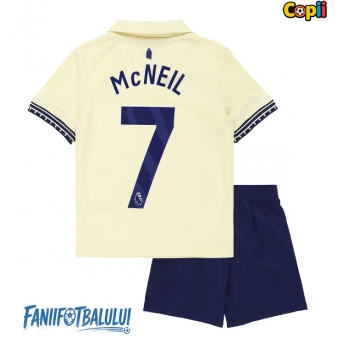 Everton Dwight McNeil #7 Echipament de Fotbal Replică 2025-26 Copii Deplasare (+ Șorturi)
